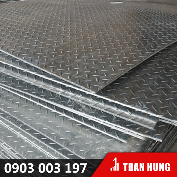 THÉP TẤM GÂN CHỐNG TRƯỢT 1 thép tấm gân chống trượt trần hùng